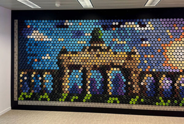 mural pixel art european aluminium
