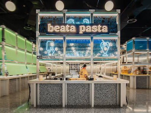 graffiti en madrid restaurante beata pasta bernabeu market