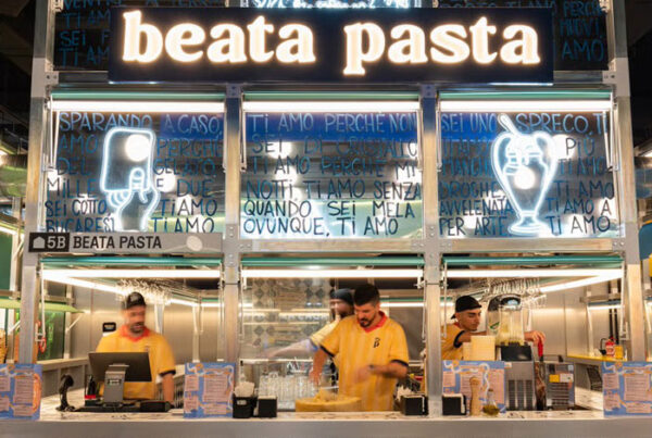 graffiti en restaurante beata pasta bernabeu market